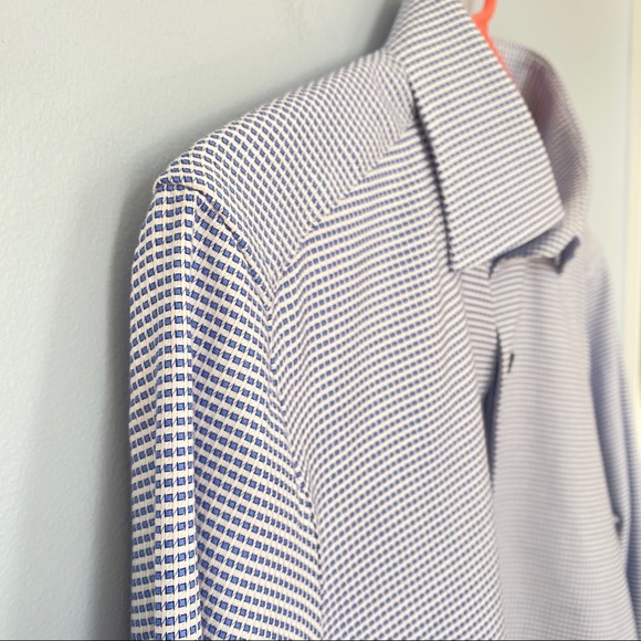 Tailor Store Blue and White Long Sleeve Button Down - Picture 6 of 11